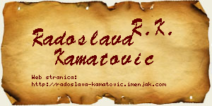 Radoslava Kamatović vizit kartica